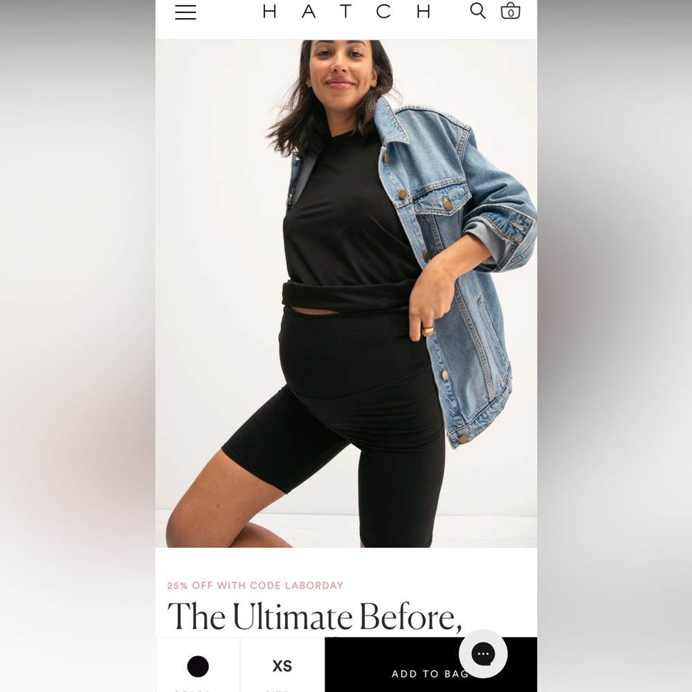 Hatch maternity biker shorts